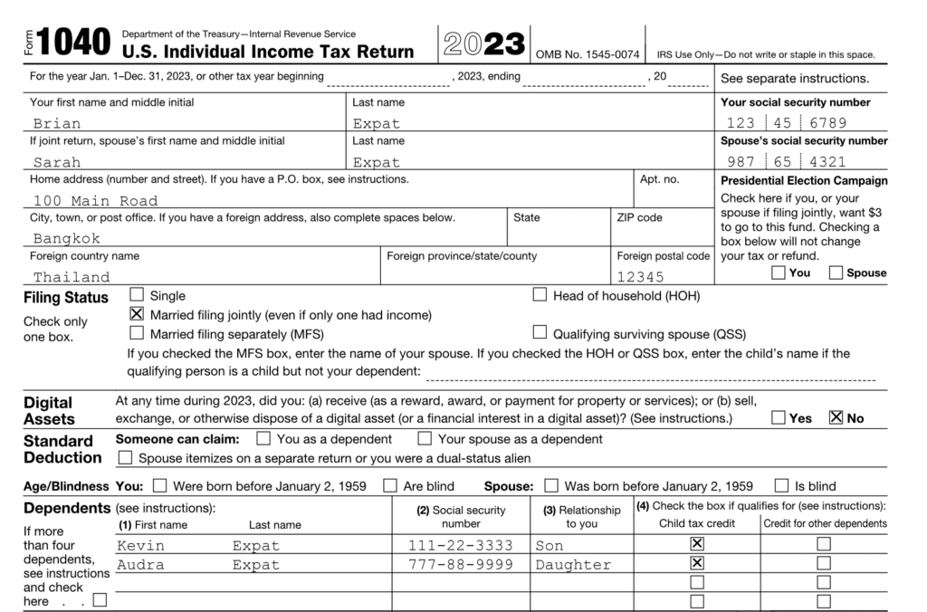 IRS Form 1040 How to File Your Expat Tax Return